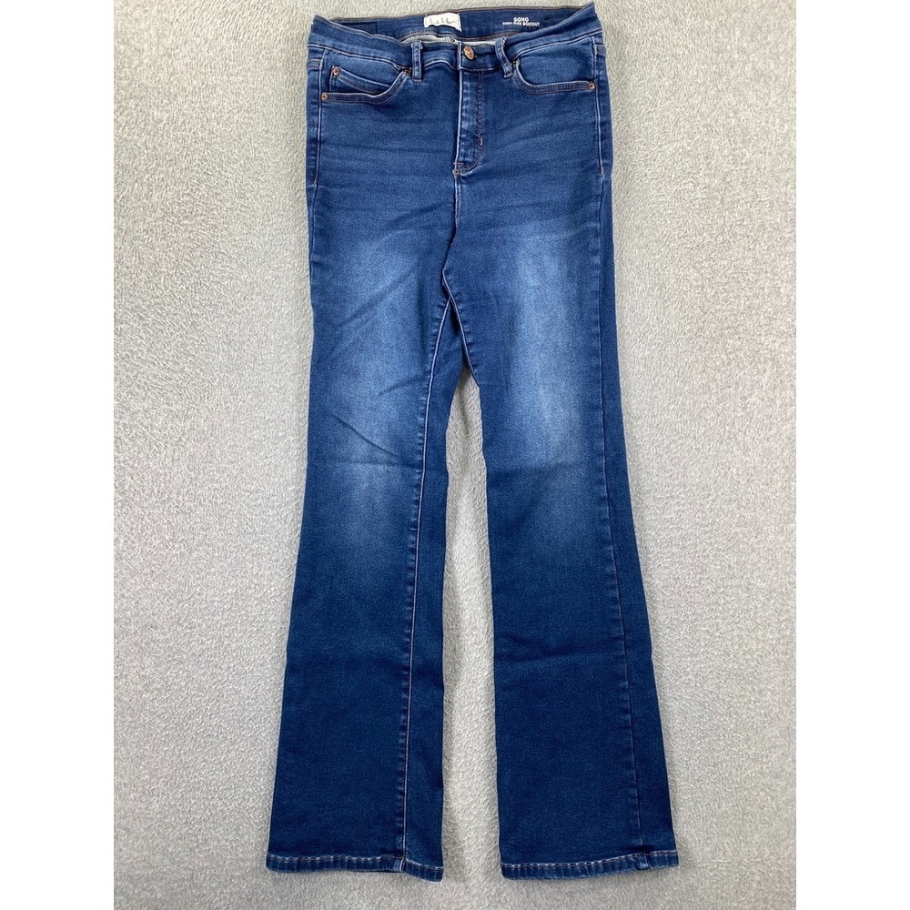 Nicole Miller Soho High Rise Bootcut Jeans Women's 8 Light Wash Stretch Denim